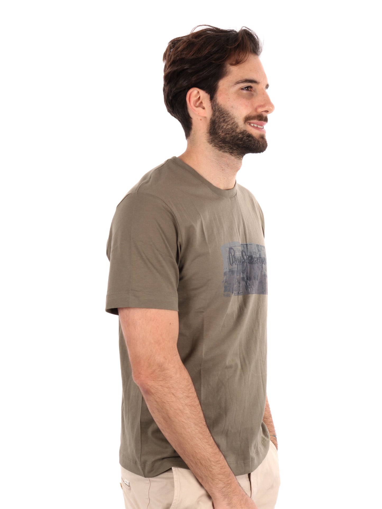 T-SHIRT DALTER PEPE JEANS UOMO VERDE MILITARE