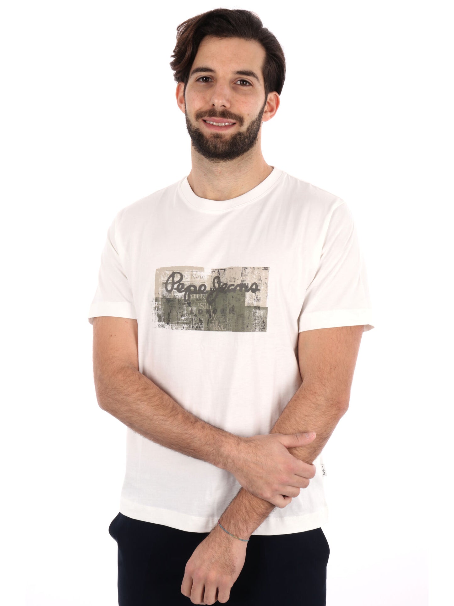 T-SHIRT DALTER PEPE JEANS UOMO BIANCO