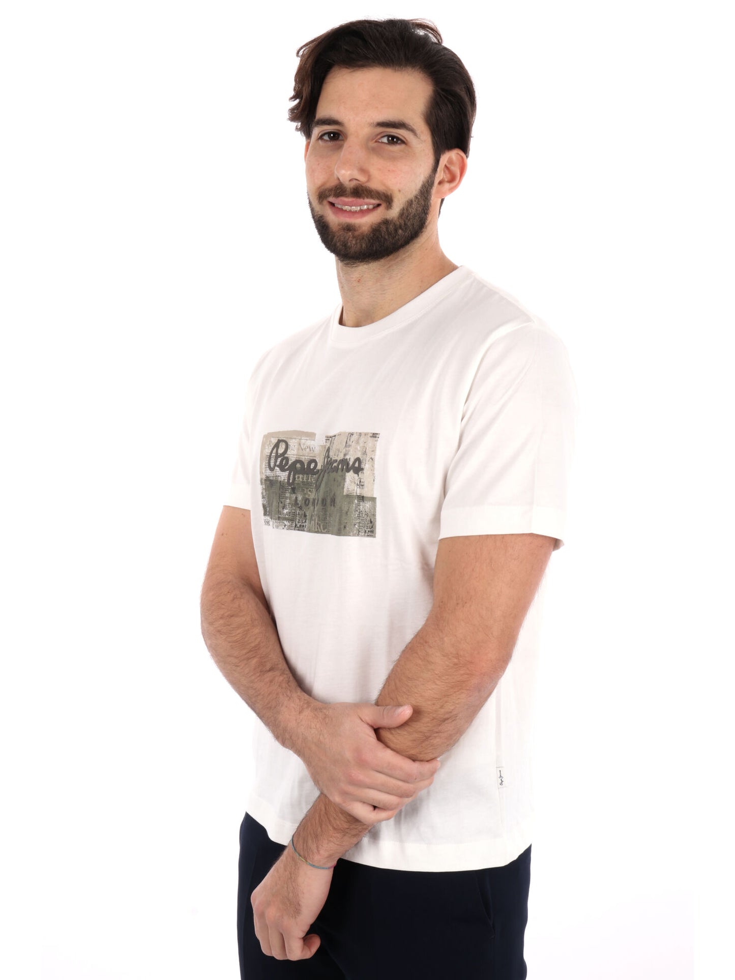 T-SHIRT DALTER PEPE JEANS UOMO BIANCO