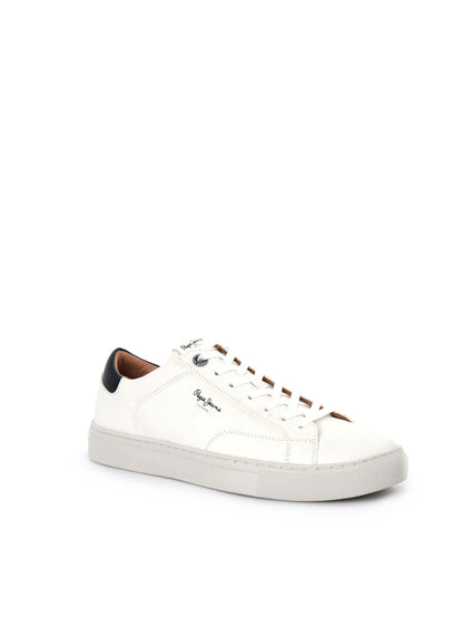 Sneakers Joe Basic di Pepe Jeans da uomo bianche con suola in gomma