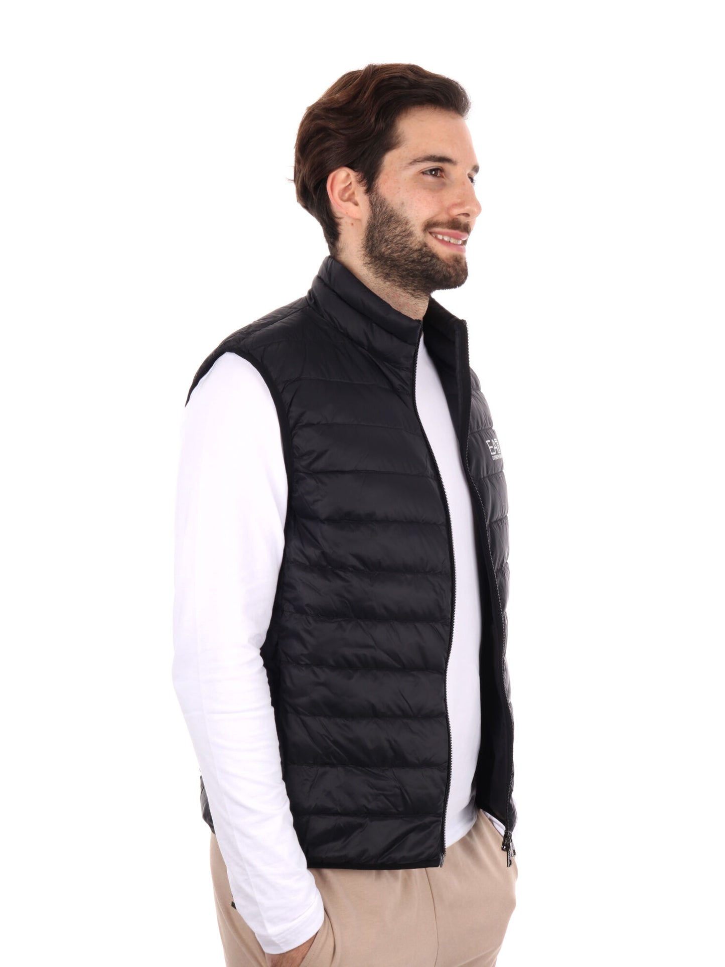 Gilet Core Identity EA7 Emporio Armani nero da uomo elegante e versatile