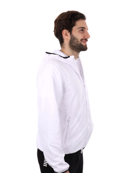 GIUBBINO CON CAPPUCCIO EA7 EMPORIO ARMANI UOMO BIANCO