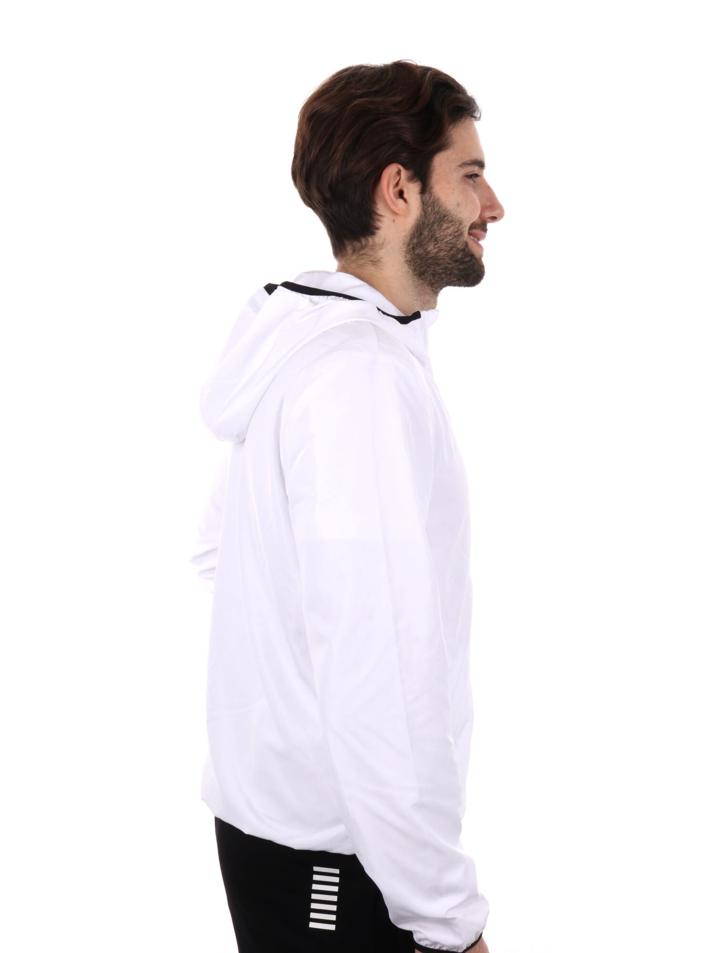 GIUBBINO CON CAPPUCCIO EA7 EMPORIO ARMANI UOMO BIANCO