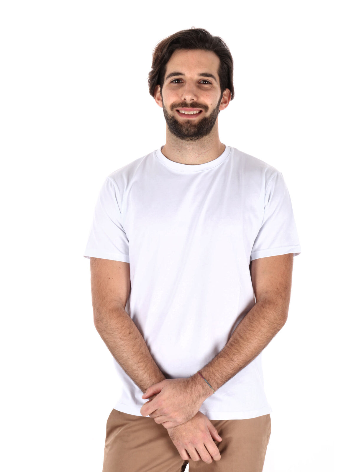F.b. t-shirt mm da uomo bianco