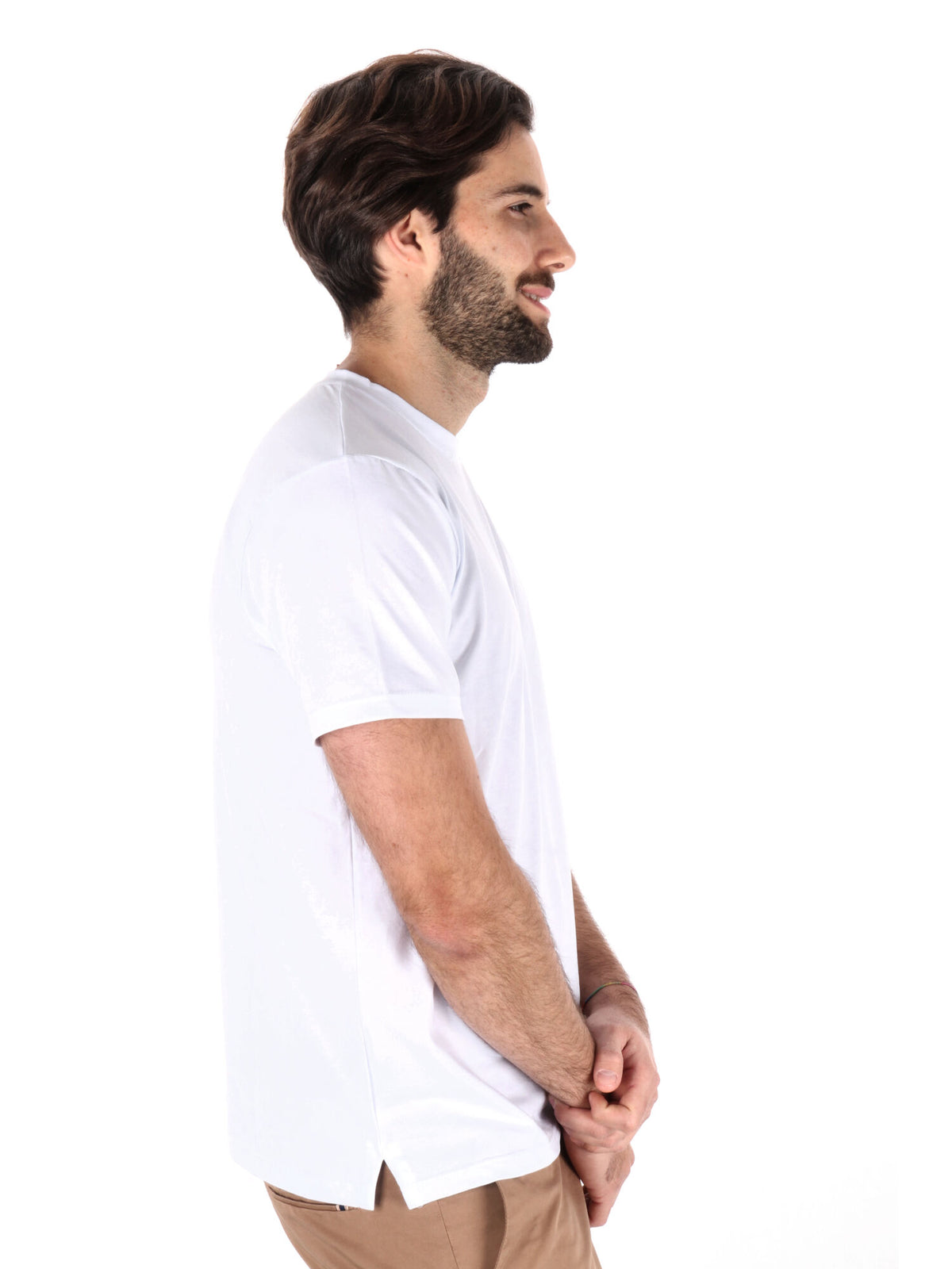 F.b. t-shirt mm da uomo bianco