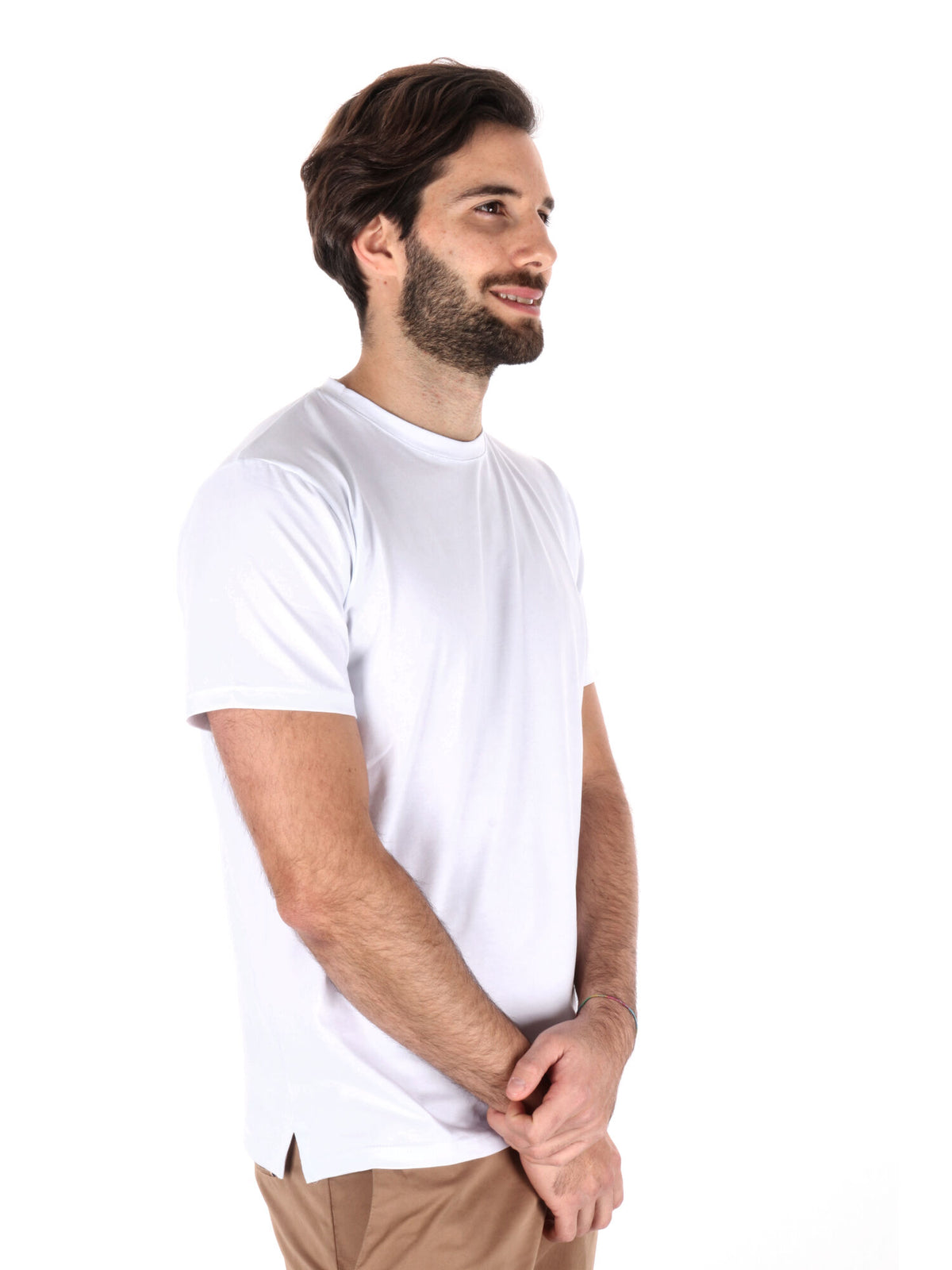 F.b. t-shirt mm da uomo bianco