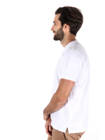 F.b. t-shirt mm da uomo bianco