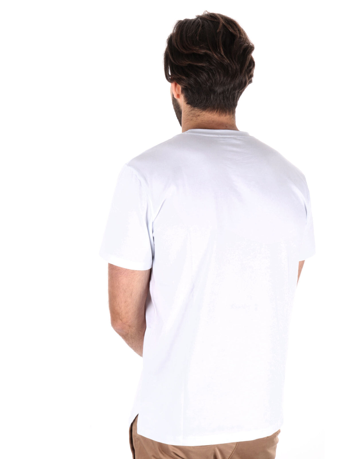 F.b. t-shirt mm da uomo bianco
