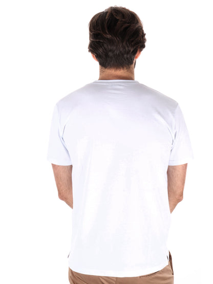 F.b. t-shirt mm da uomo bianco