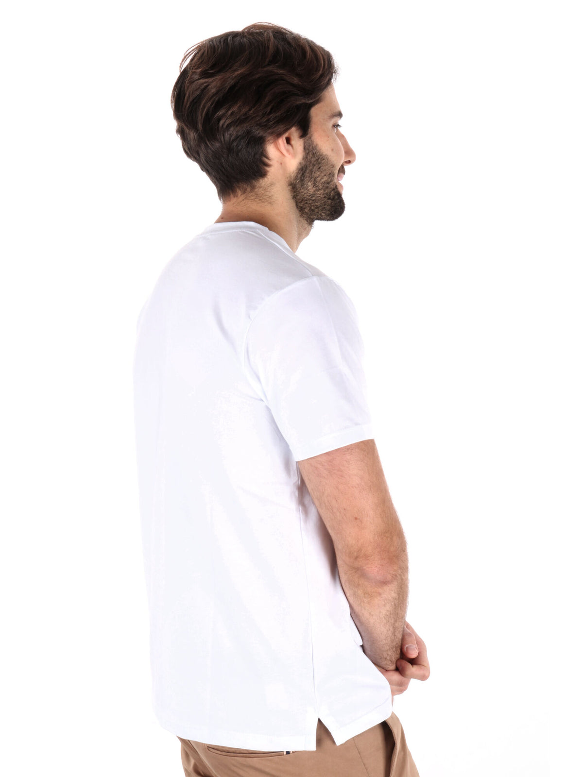 F.b. t-shirt mm da uomo bianco