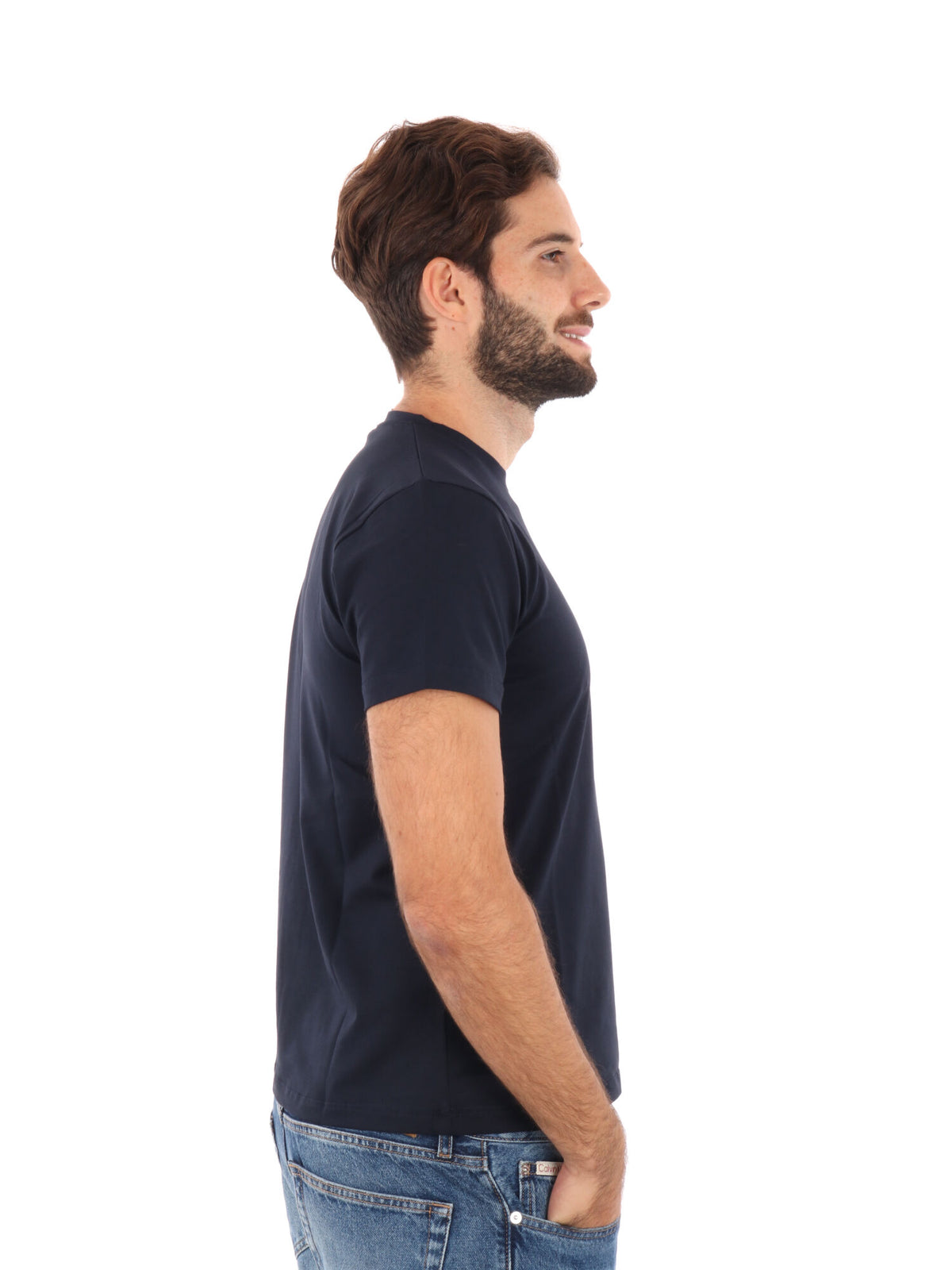 F.b. t-shirt mm da uomo blu