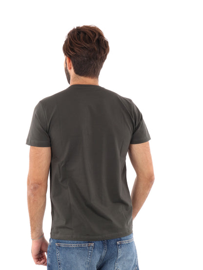 F.b. t-shirt mm da uomo verde militare