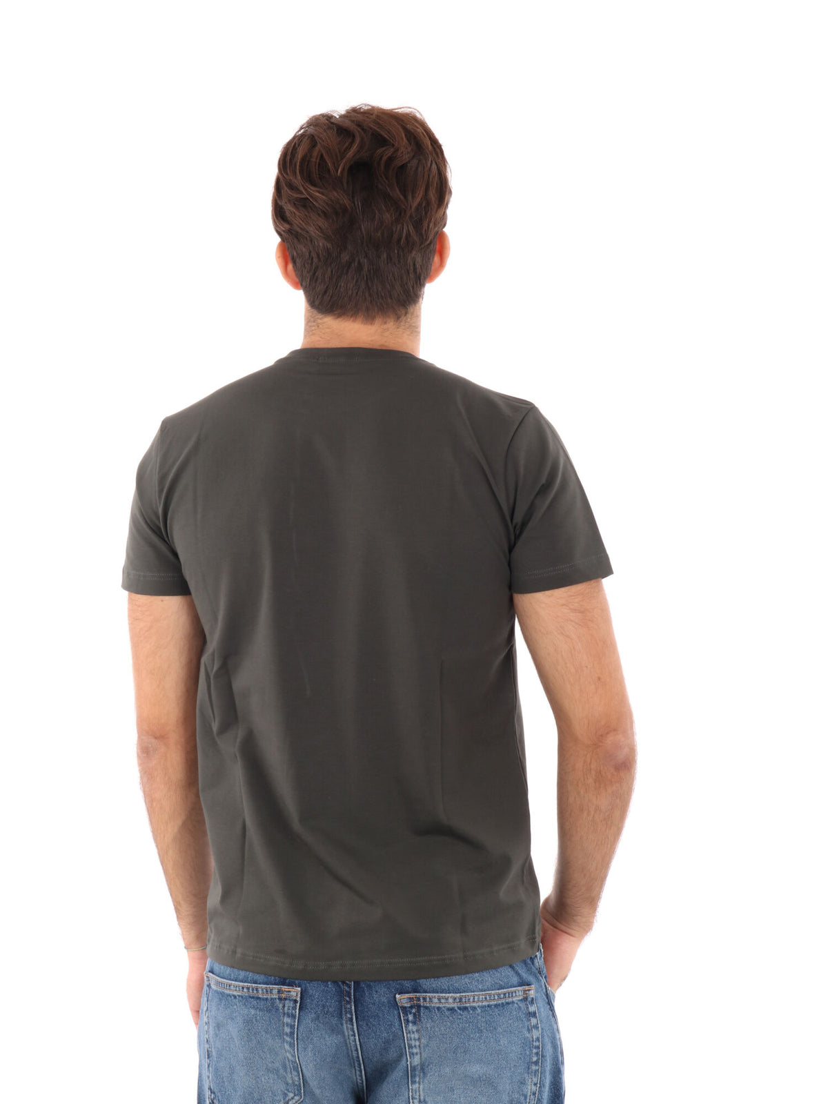 F.b. t-shirt mm da uomo verde militare