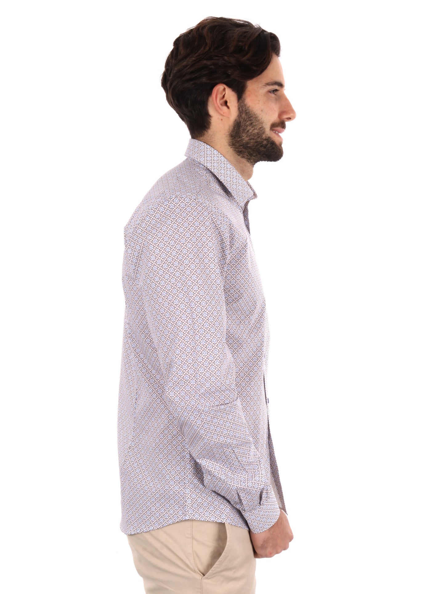 CAMICIA FANTASIA FB UOMO BEIGE