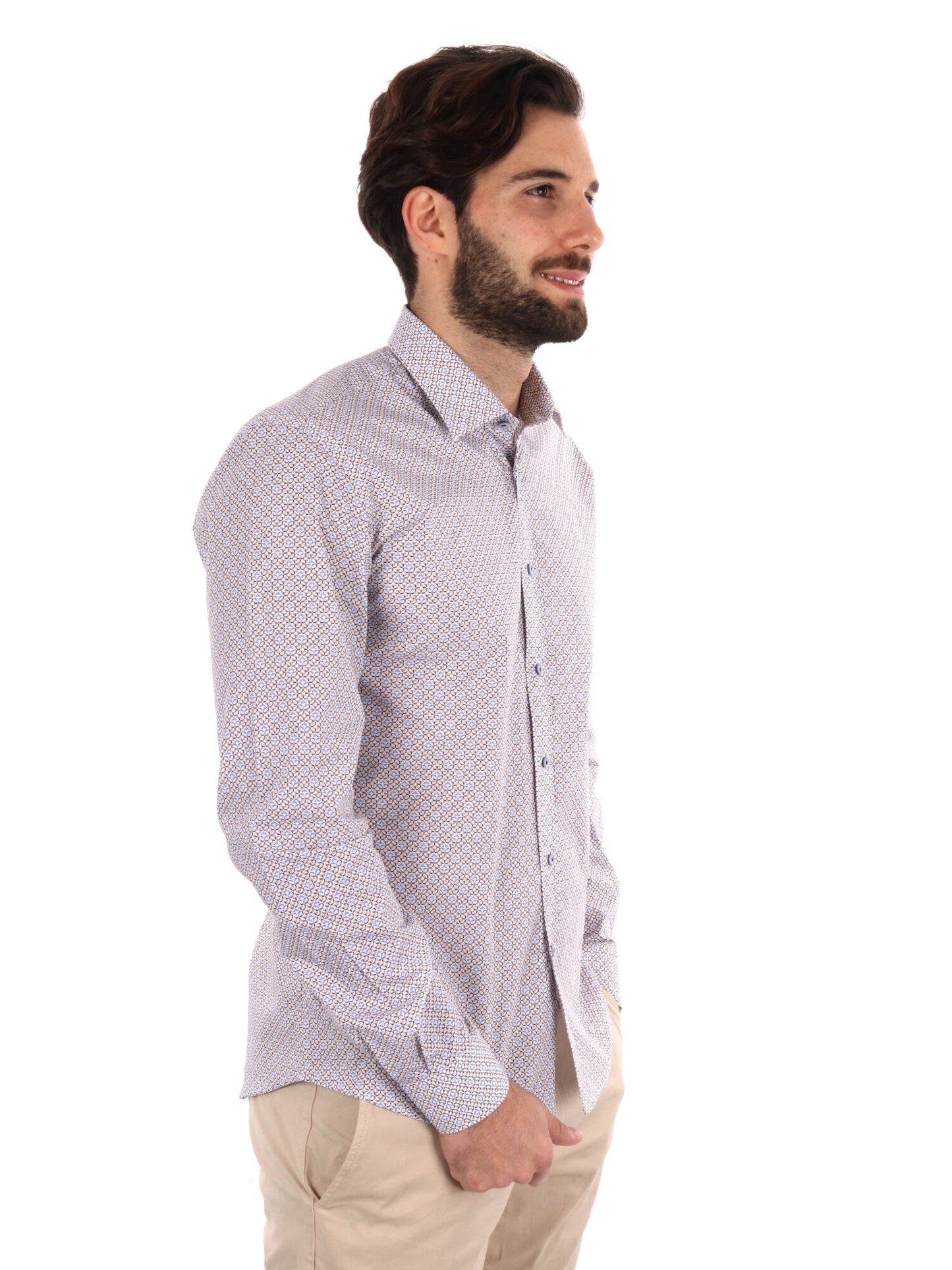 CAMICIA FANTASIA FB UOMO BEIGE
