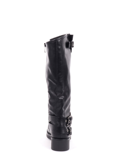 CLYO' STIVALE ALTO CON FIBBIA DONNA NERO