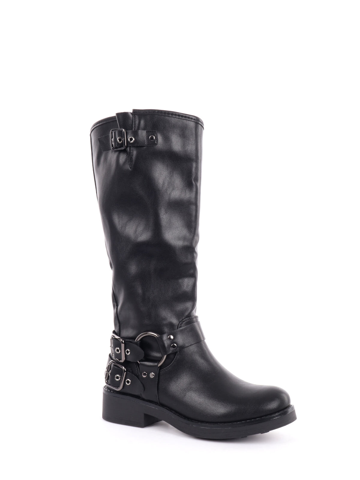 CLYO' STIVALE ALTO CON FIBBIA DONNA NERO