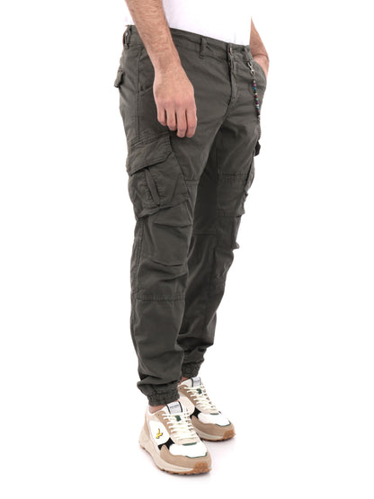 PANTALONE CARGO FB UOMO VERDE MILITARE