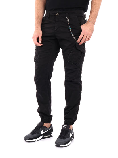 PANTALONE CARGO FB UOMO NERO