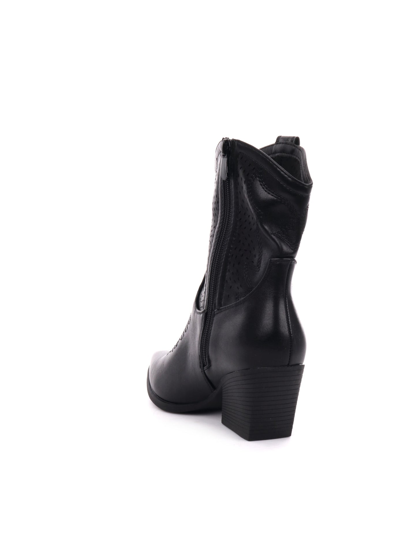 Stivaletto texano donna Clyo' in nero con tacco western