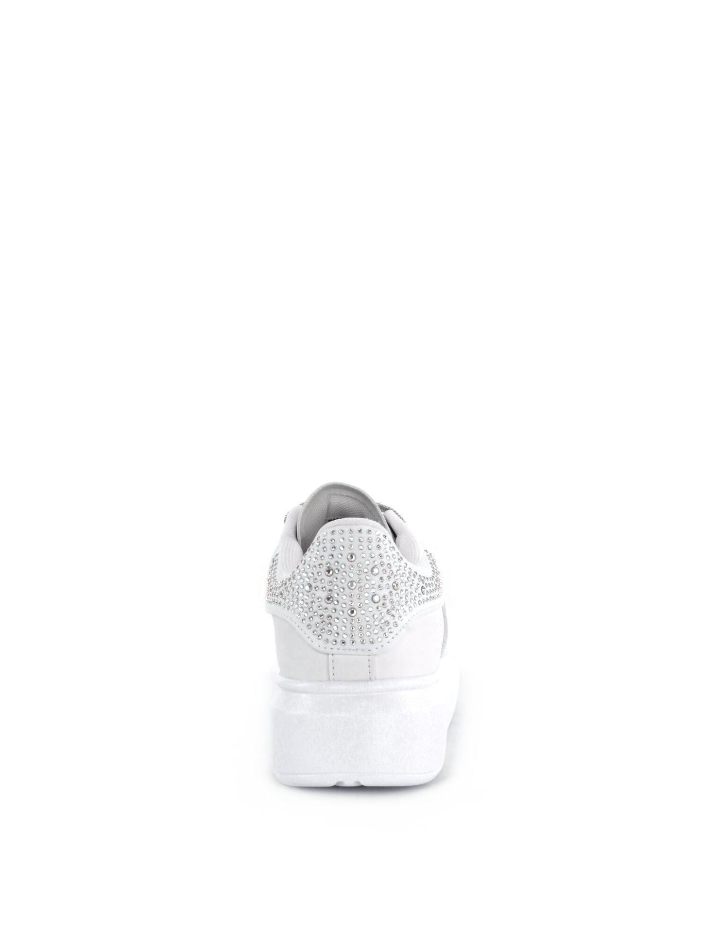SNEAKERS KIM CON STRASS SHOPART DONNA BIANCO ARGENTO