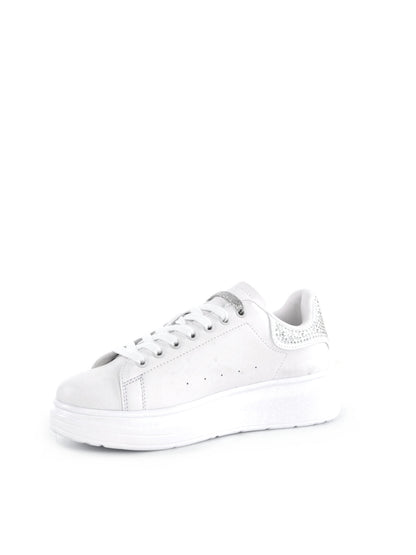 SNEAKERS KIM CON STRASS SHOPART DONNA BIANCO ARGENTO