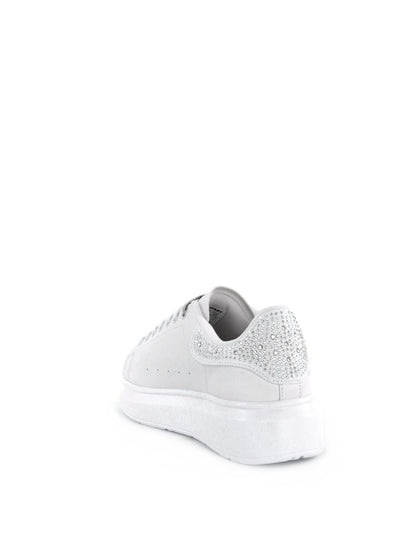 SNEAKERS KIM CON STRASS SHOPART DONNA BIANCO ARGENTO