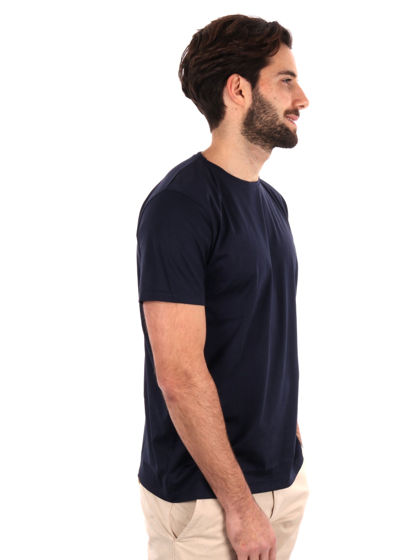 T-shirt da uomo FB Scozia in pregiato filo di Scozia blu