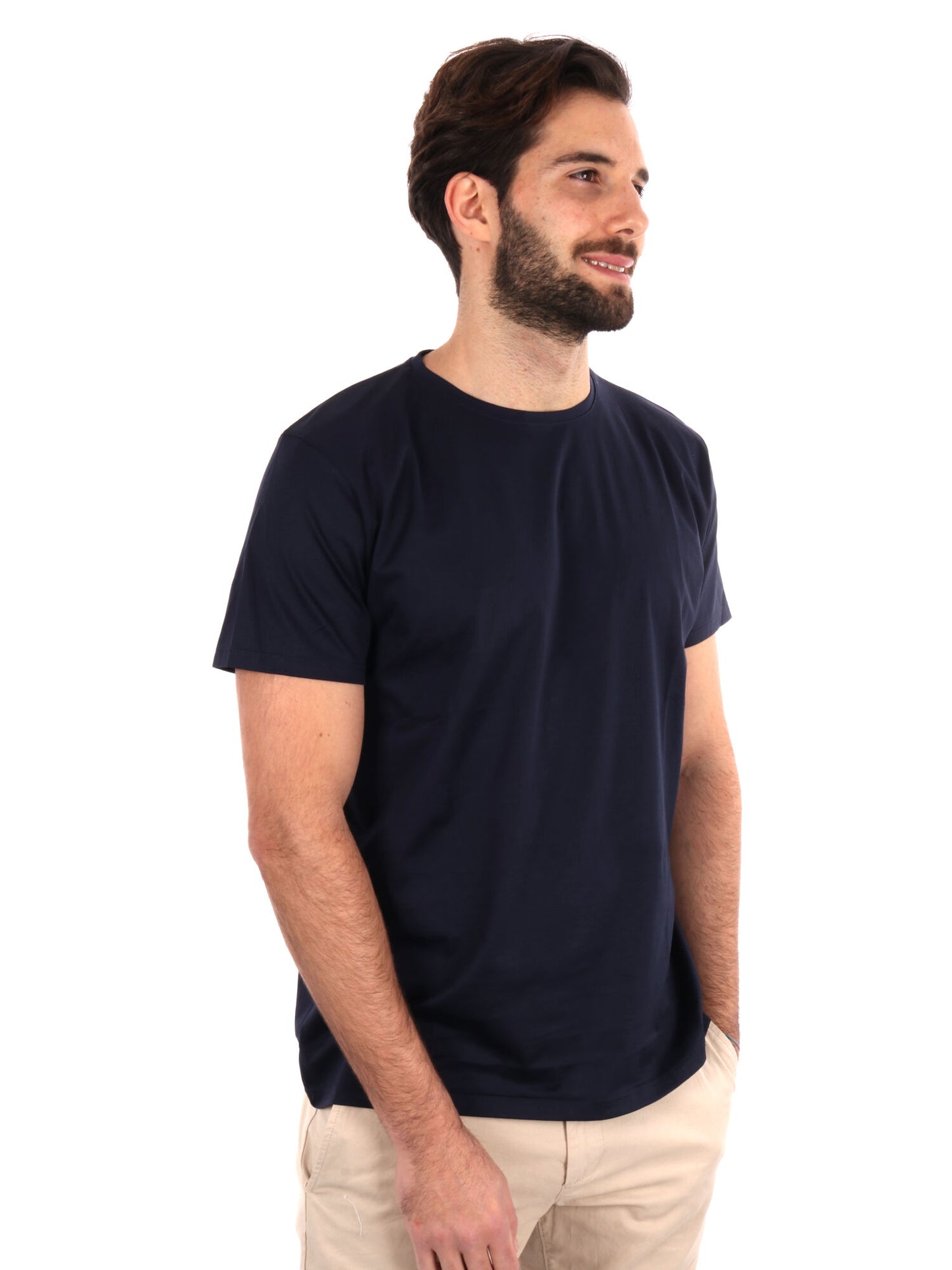 T-shirt da uomo FB Scozia in pregiato filo di Scozia blu