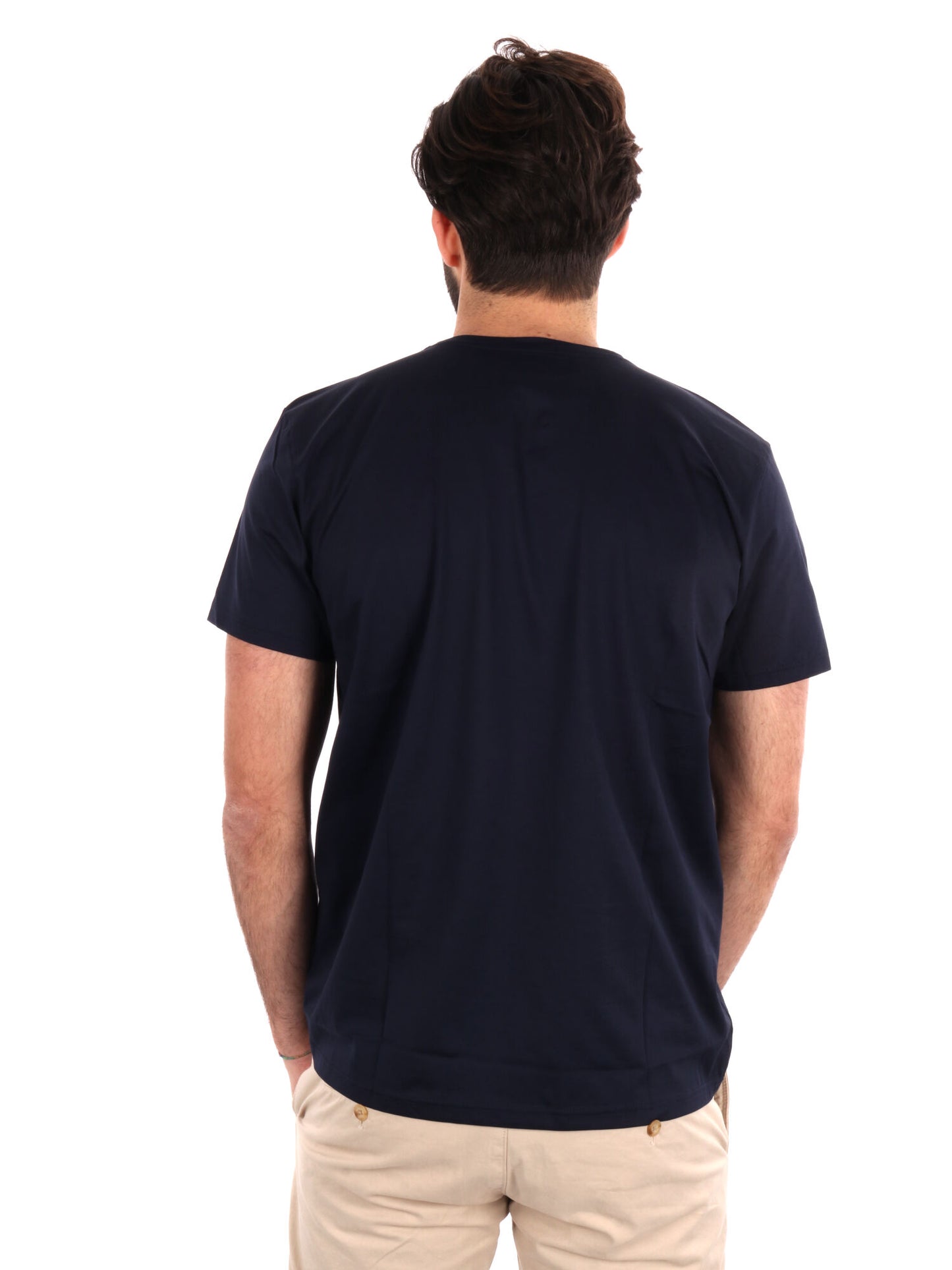 T-shirt da uomo FB Scozia in pregiato filo di Scozia blu