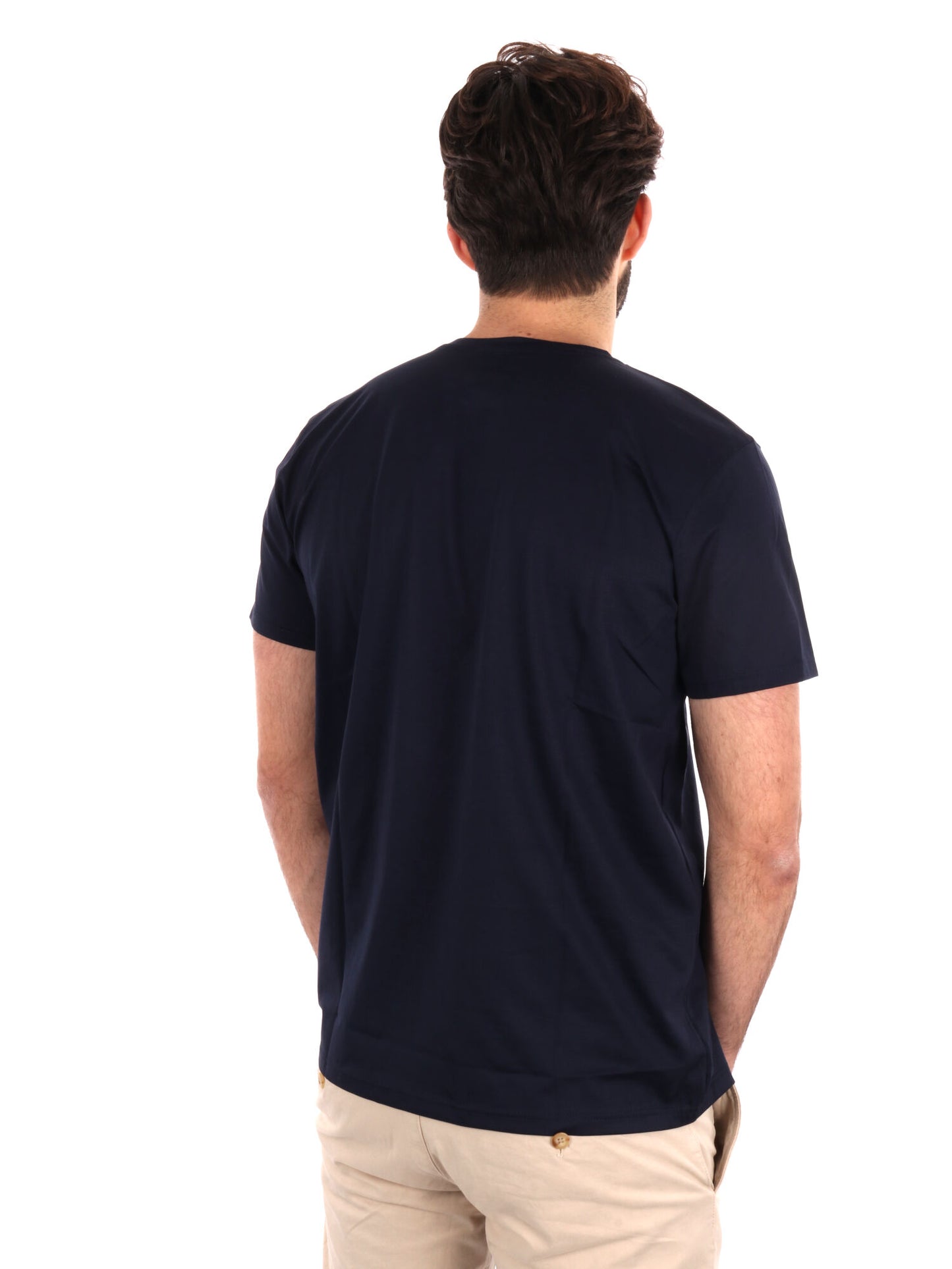 T-shirt da uomo FB Scozia in pregiato filo di Scozia blu