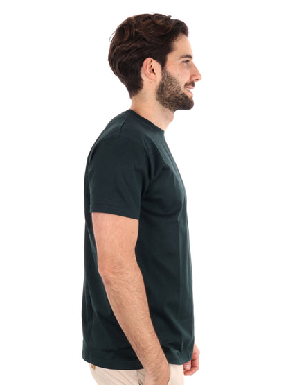 T-shirt verde uomo Fb Scozia in cotone con girocollo