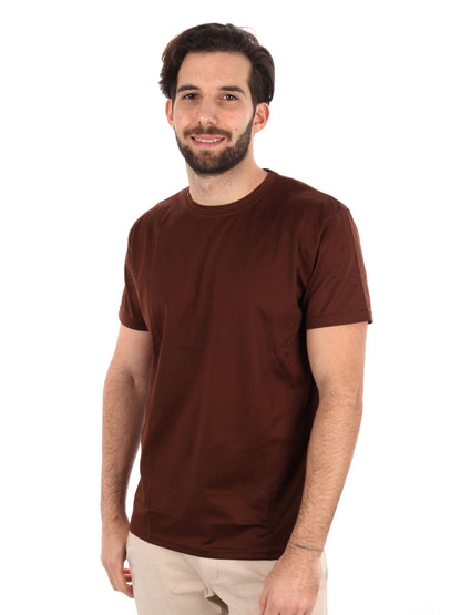 T-shirt uomo FB Scozia in cotone marrone