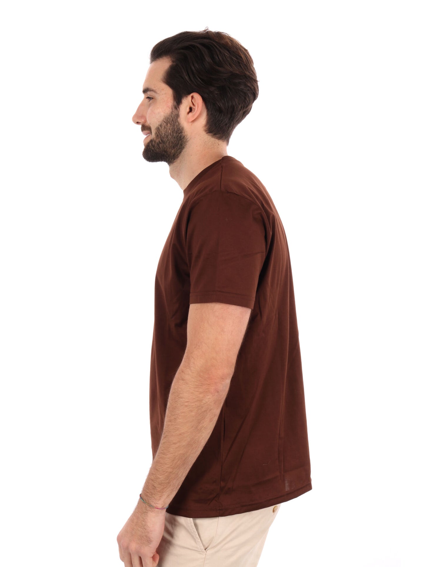 T-shirt uomo FB Scozia in cotone marrone
