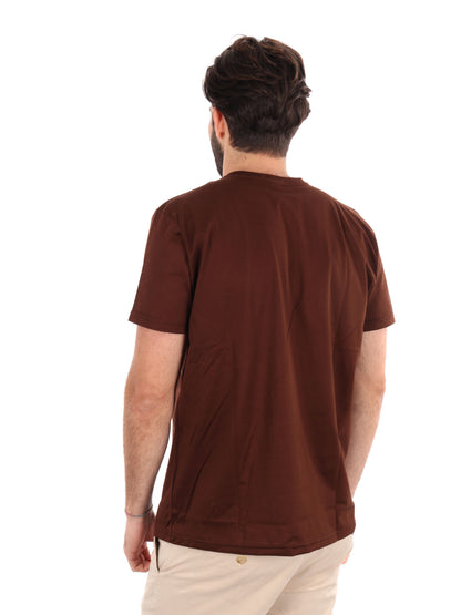 T-shirt uomo FB Scozia in cotone marrone
