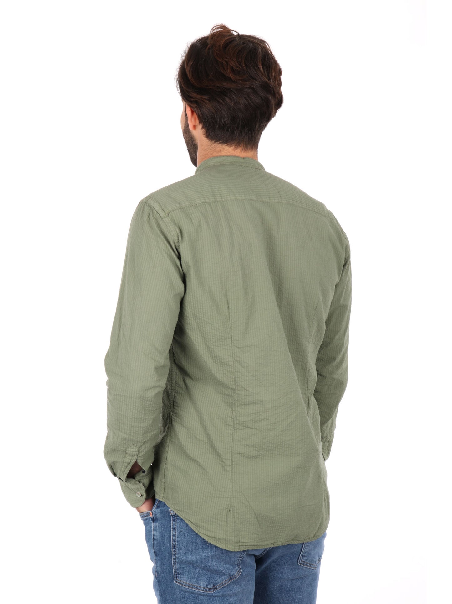 CAMICIA COLLO COREANO SEERSUK FB UOMO SALVIA