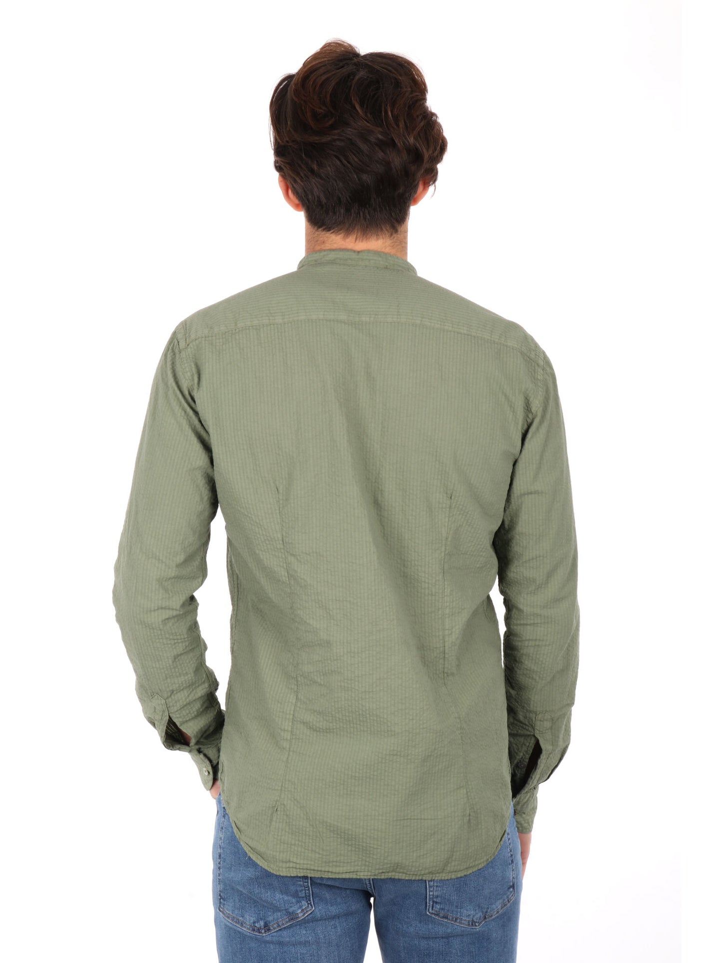 CAMICIA COLLO COREANO SEERSUK FB UOMO SALVIA