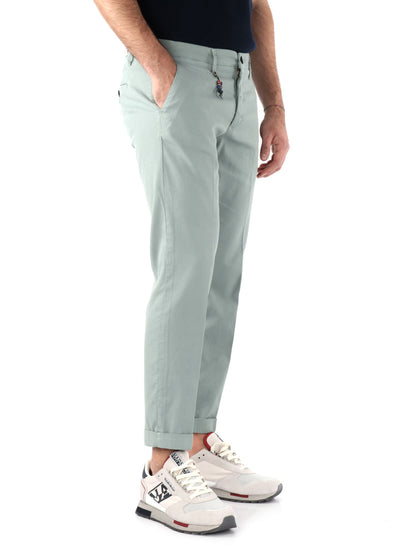 PANTALONE MICROFANTASIA FB UOMO PISTACCHIO