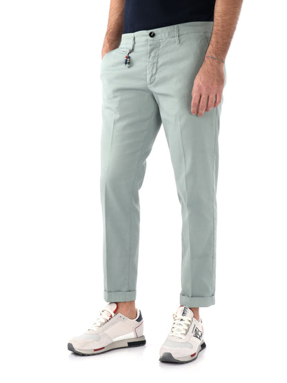 PANTALONE MICROFANTASIA FB UOMO PISTACCHIO