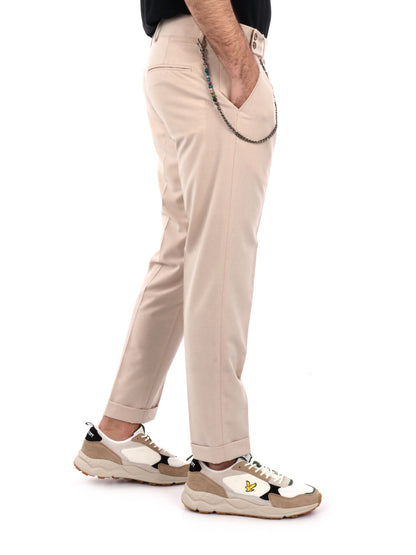 PANTALONE CLASSICO CON PENCES FB UOMO SABBIA