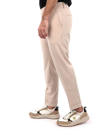PANTALONE CLASSICO CON PENCES FB UOMO SABBIA