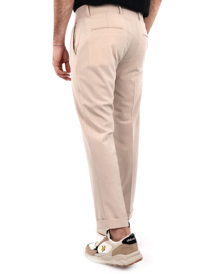 PANTALONE CLASSICO CON PENCES FB UOMO SABBIA