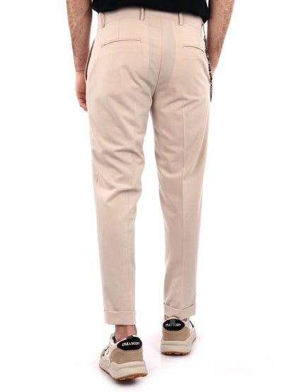 PANTALONE CLASSICO CON PENCES FB UOMO SABBIA