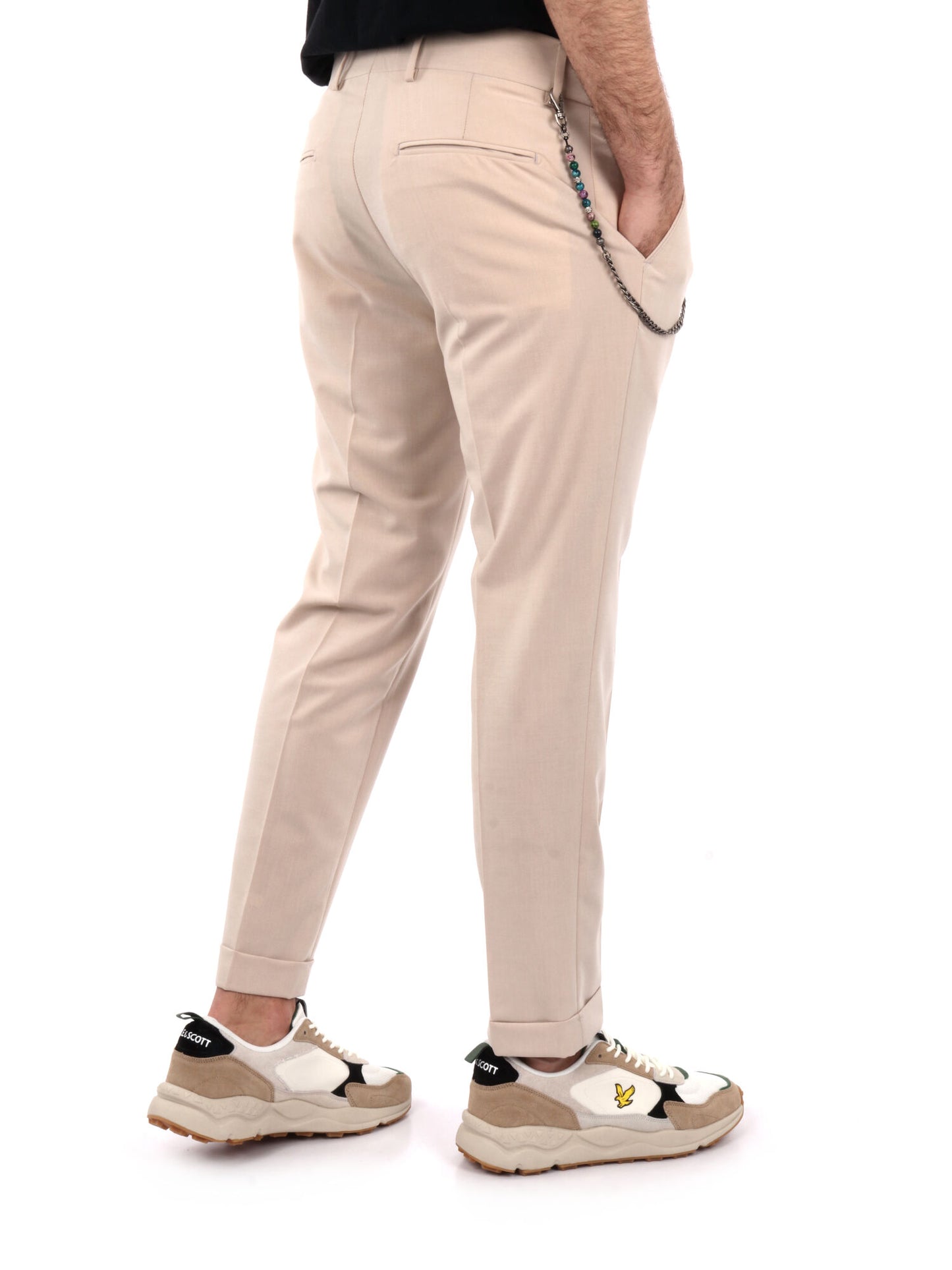 PANTALONE CLASSICO CON PENCES FB UOMO SABBIA