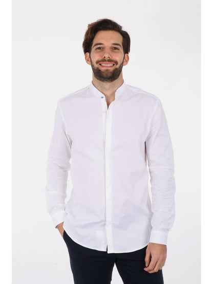 CAMICIA CON COLLETTO COREA SINGAPORE FB UOMO BIANCO