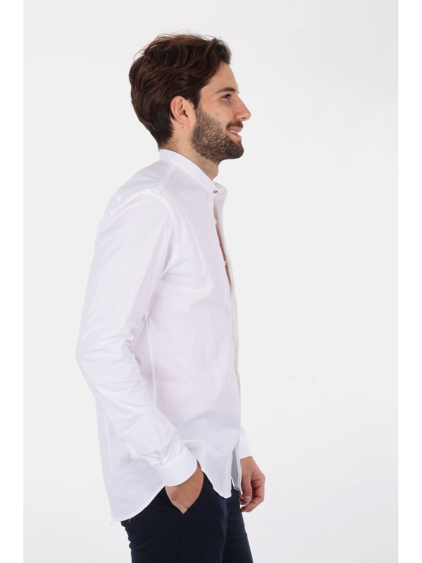 CAMICIA CON COLLETTO COREA SINGAPORE FB UOMO BIANCO
