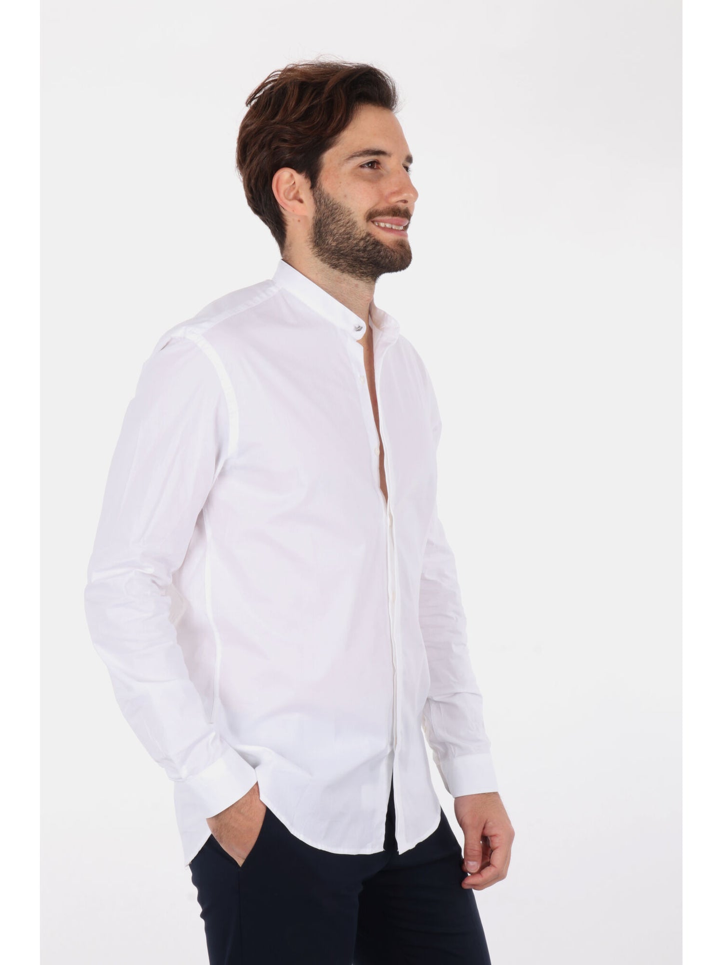 CAMICIA CON COLLETTO COREA SINGAPORE FB UOMO BIANCO