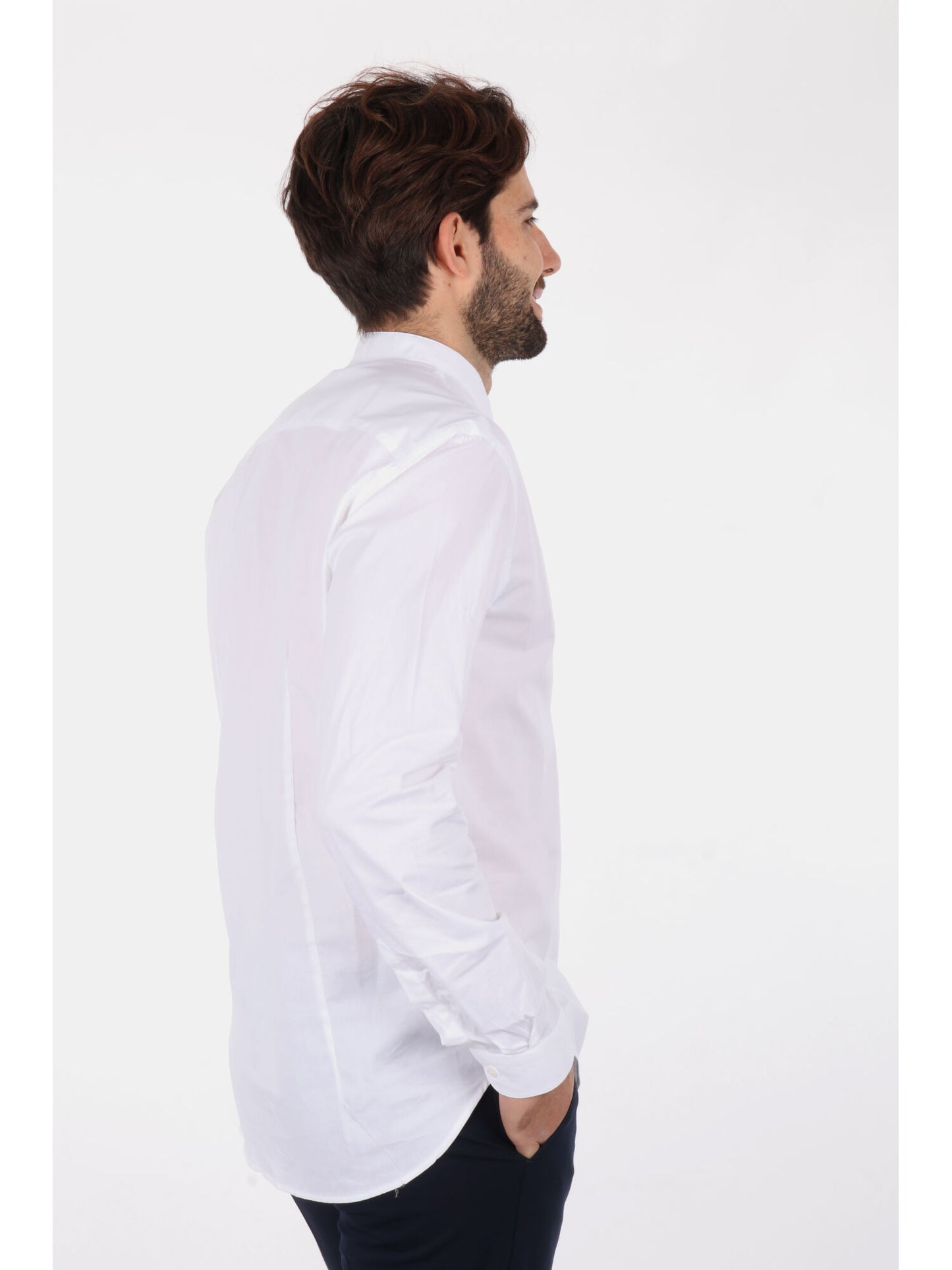 CAMICIA CON COLLETTO COREA SINGAPORE FB UOMO BIANCO