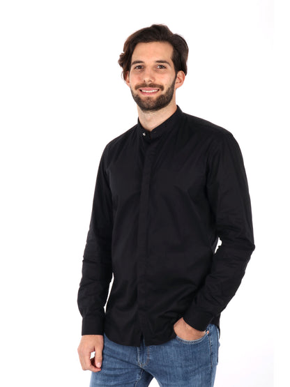 CAMICIA CON COLLETTO COREA SINGAPORE FB UOMO NERO