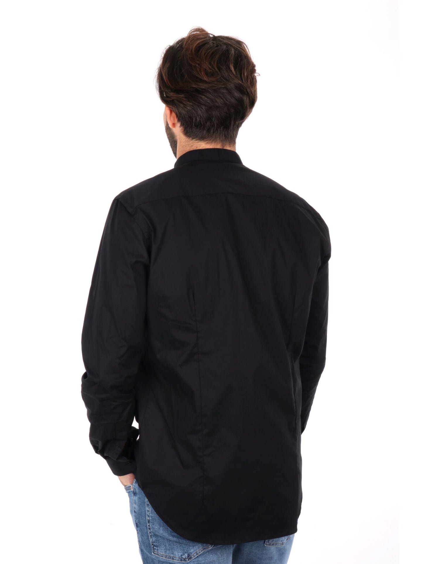 CAMICIA CON COLLETTO COREA SINGAPORE FB UOMO NERO